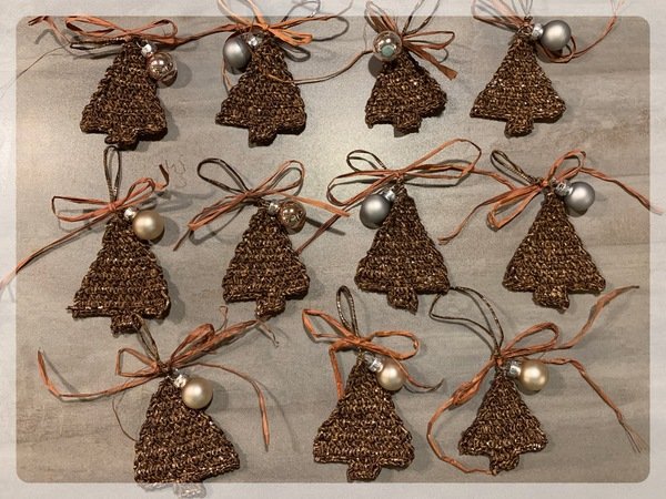 12-teiliges Vintage-Weihnachtsset Aus Natürlicher Rinde – Baum, Stern, Tier-Figuren Als Anhänger