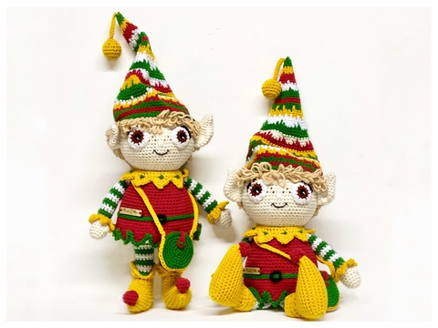 Elbert The Christmas Elf - Amigurumi Crochet Pattern