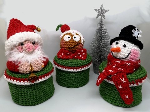 Häkelanleitung Weihnachts-Döschen (befüllbar)