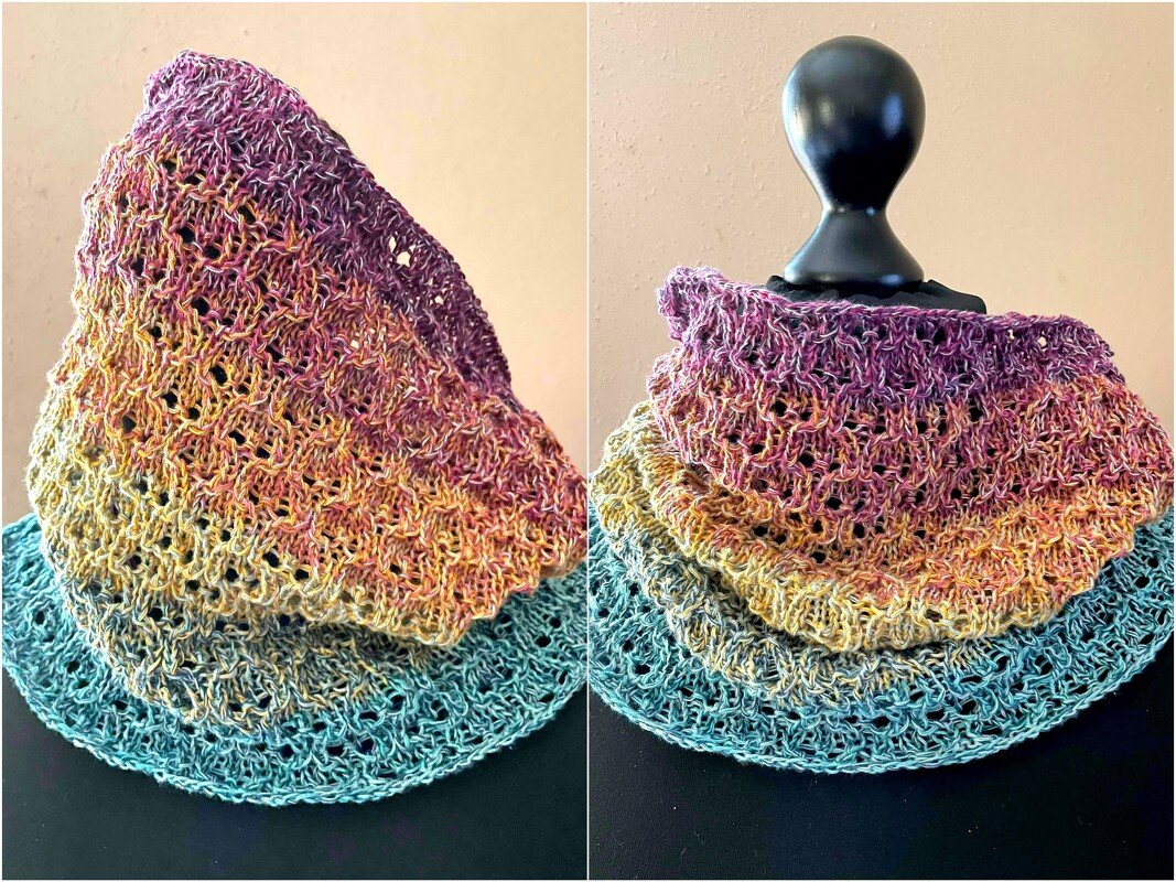 Strickanleitung Loop, Schlauchschal "Honey", Waaben- Muster - Bild 2