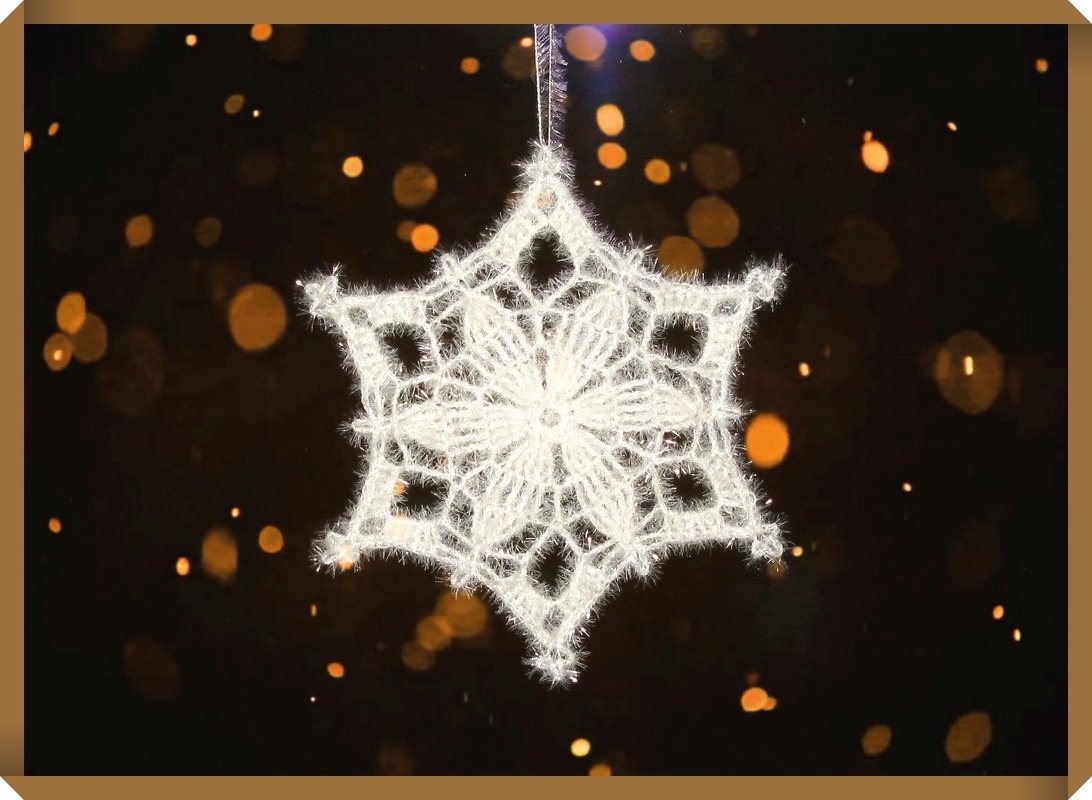 Weihnachtliches Fensterdeko Häkelanleitung großer Stern - Bild 3