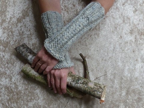 Strickanleitung Armstulpen 19 Grad