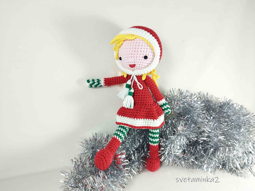 Christmas Crochet Doll Pattern Christmas Crochet Patterns Amigurumi Doll - Image 4