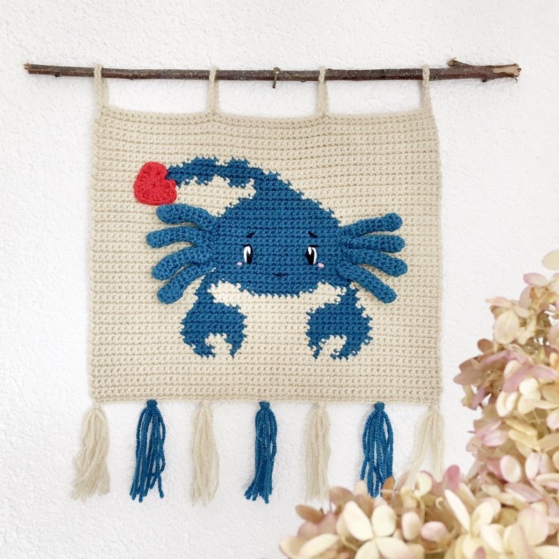 Häkelanleitung Sternzeichen Skorpion-Wandbehang - Bild 2