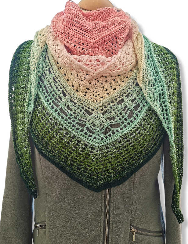 Häkelanleitung - Tuch "Natsuki" - Flach - - Bild 5