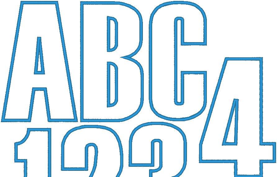 Stickdatei - 20cm Buchstaben und Zahlen Alphabet Zahl