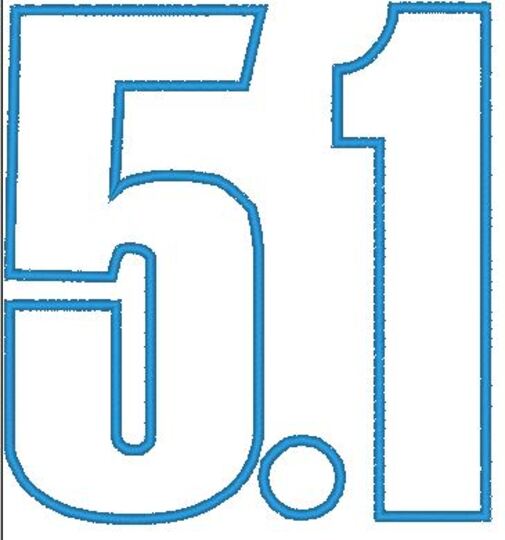 Stickdatei - 20cm Buchstaben und Zahlen Alphabet Zahl