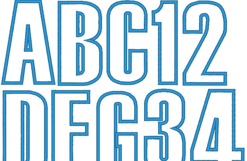Stickdatei - 10cm Buchstaben und Zahlen Alphabet Zahl