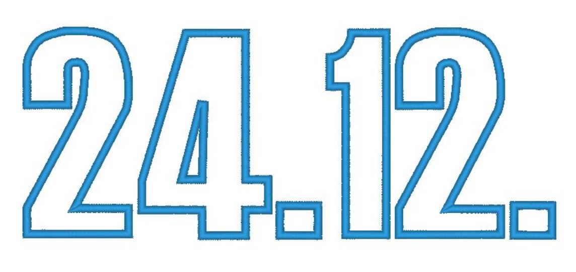 Stickdatei - 10cm Buchstaben und Zahlen Alphabet Zahl