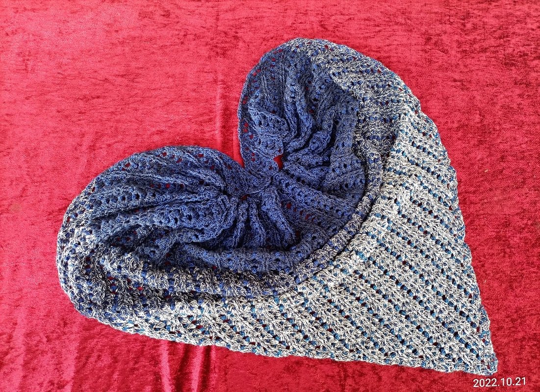 "Sambia" - mehrfarbiges Dreieckstuch - Häkelanleitung - Bild 2