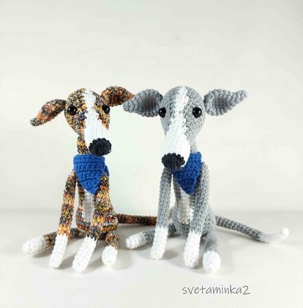 Greyhound Crochet Pattern Crochet Dog Pattern Italian Greyhound Whippet