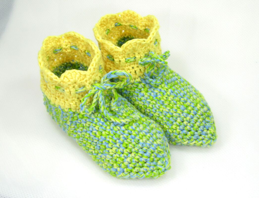 Häkelanleitung Puschen Hausschuhe Haussocken - Bild 2