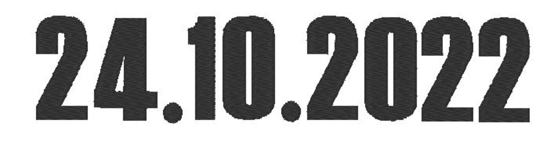 Stickdatei - 3cm 5cm 7cm Buchstaben und Zahlen Alphabet Zahl