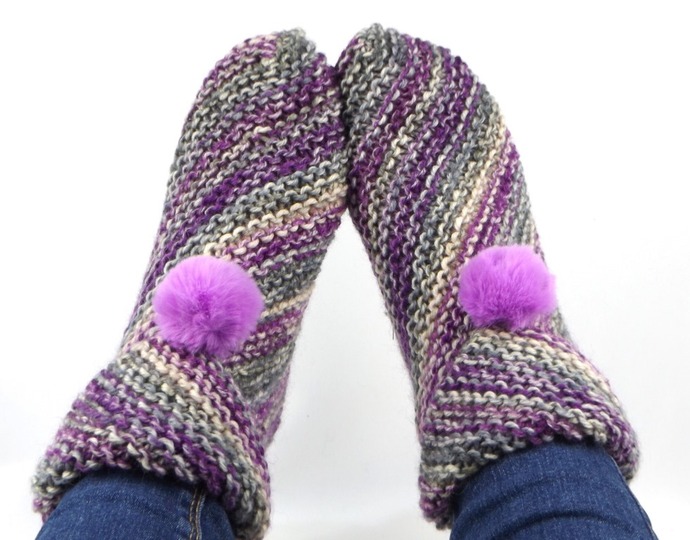 Strickanleitung Hausssocken "Square"