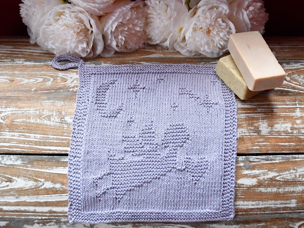 Knitting pattern washcloth / dishcloth "Little Angel" - easy - Image 4
