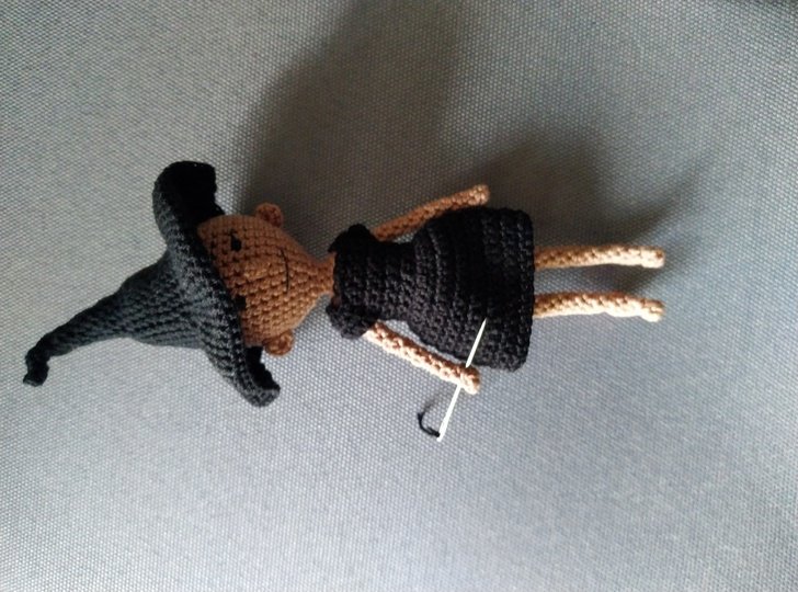 The Witch, miniature mystery girl, amigurumi doll