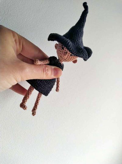 The Witch, miniature mystery girl, amigurumi doll