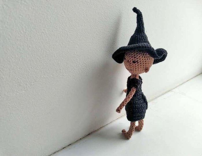 The Witch, miniature mystery girl, amigurumi doll