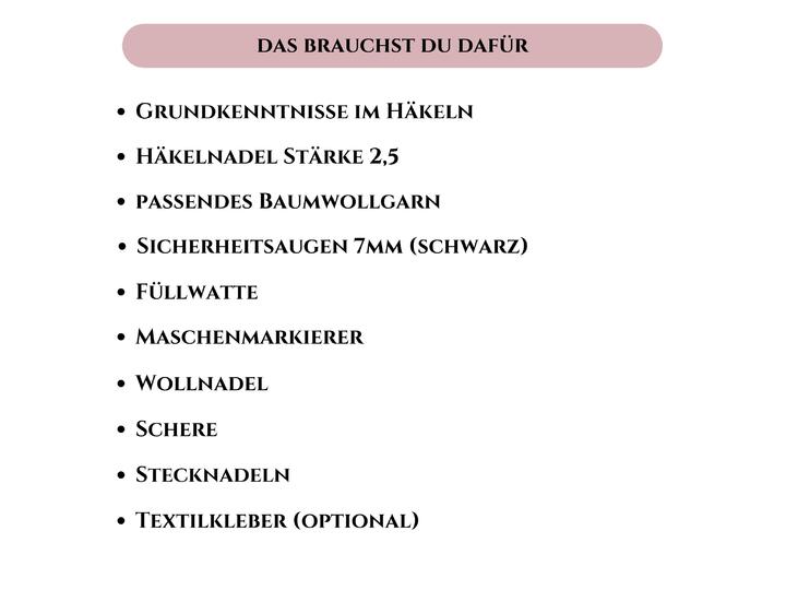 Häkelanleitung "Vladolin die kleine Fledermaus"