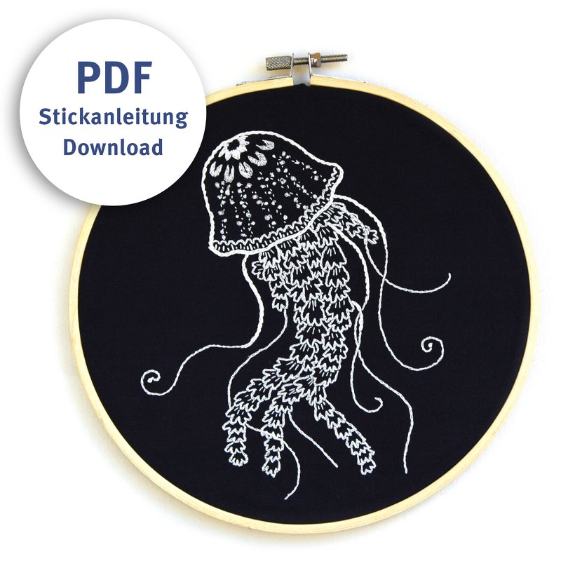 Embroidery Pattern Jellyfish - Image 2