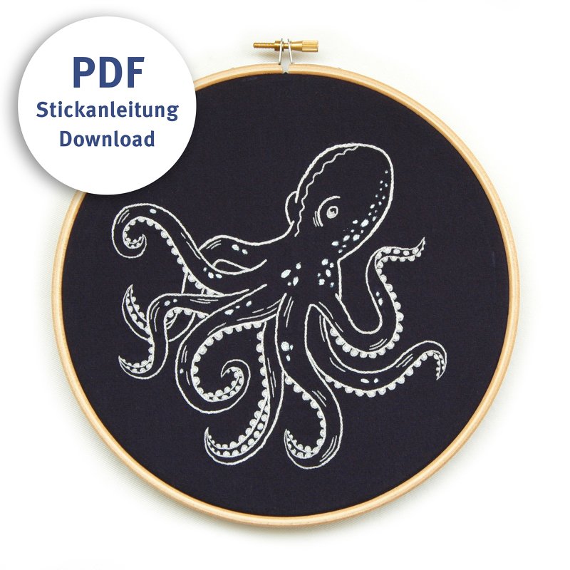 Embroidery Pattern Octopus