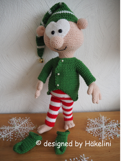 Karl der Weihnachtself – Häkelanleitung von Häkelini