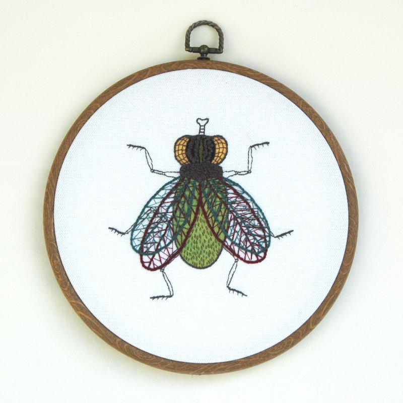 Embroidery Pattern Insect Fly