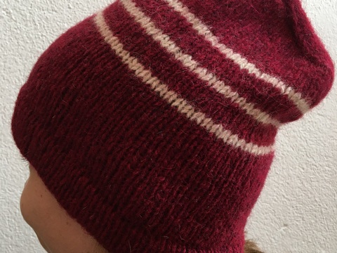 Haube im Retrolook Strickanleitung