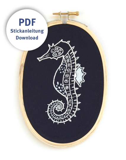 Embroidery Pattern Seahorse