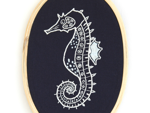 Stickanleitung Seepferdchen