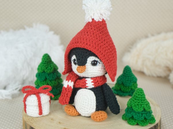 Frodo der Pinguin mit Schal und Mütze - PDF Anleitung