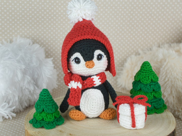 Frodo der Pinguin mit Schal und Mütze - PDF Anleitung