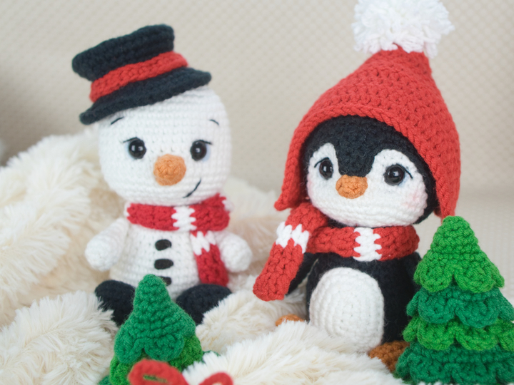 Frodo der Pinguin mit Schal und Mütze - PDF Anleitung