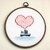 Embroidery Pattern Steamboat with Heart I