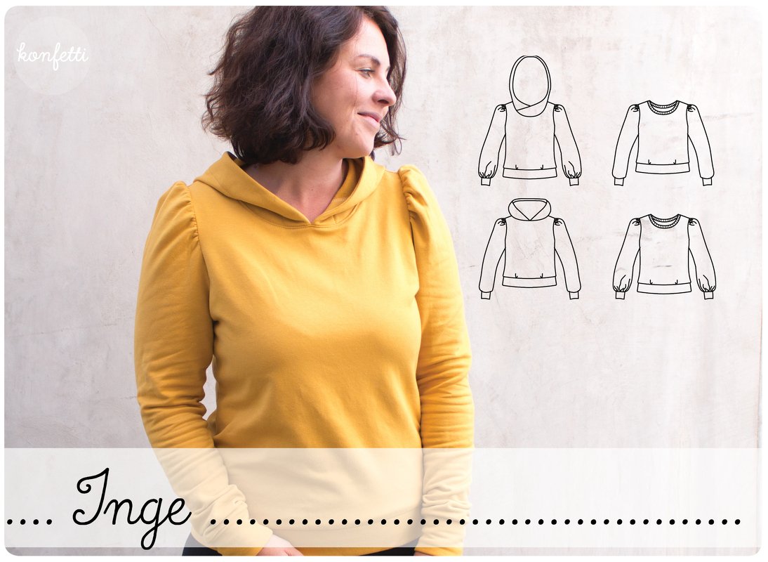 Inge Pullover mit Puffärmeln