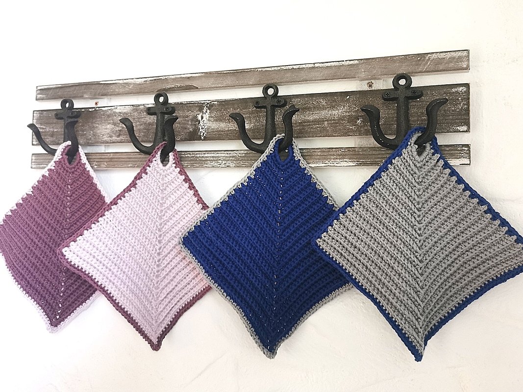 Topflappen im Retrostyle häkeln - Bild 6