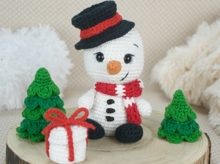 Frosty der Schneemann mit Schal und Hut - PDF Anleitung