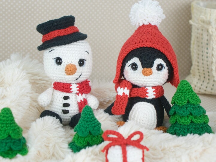 Frosty der Schneemann mit Schal und Hut - PDF Anleitung