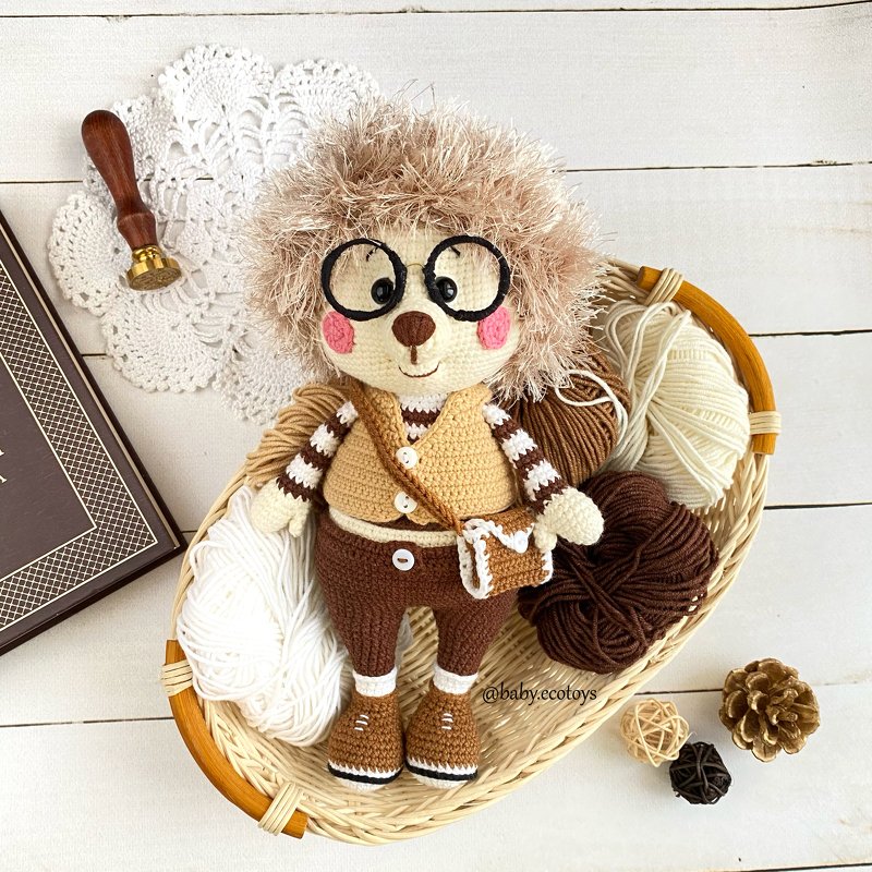 Häkelanleitung Amigurumi Professor Igel Osvald - Bild 4