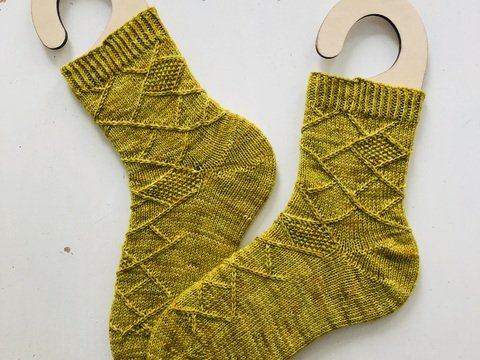 Toe-up Socken, Euklid, Strickanleitung Größe 36-43
