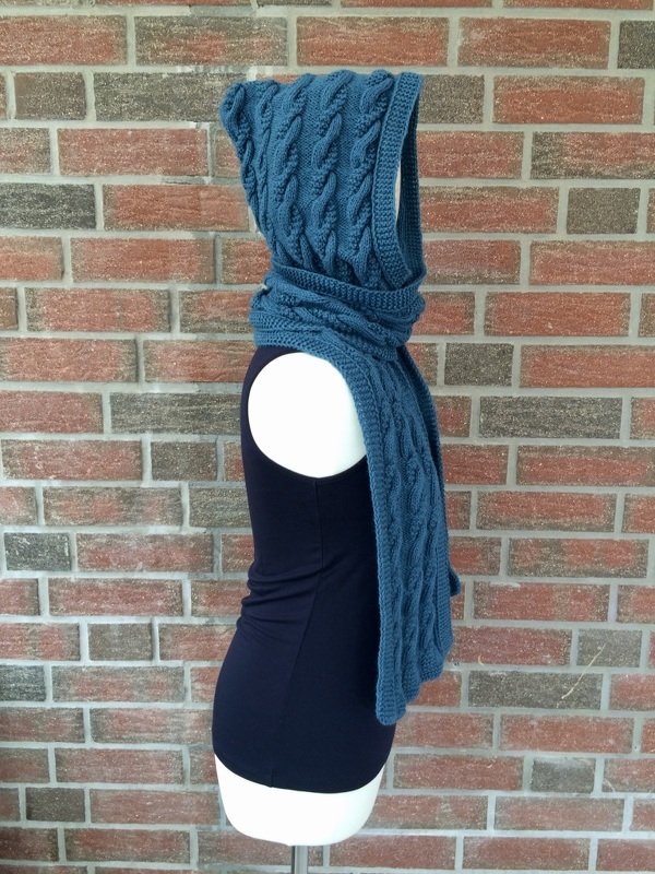 Strickanleitung für Kapuzenschal "Bretonische Küste" - Bild 2