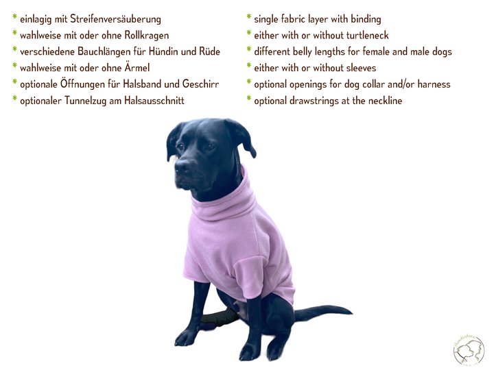 GLENNAN Hundepullover, Gr. XS–XXL, Anleitung+Schnitt