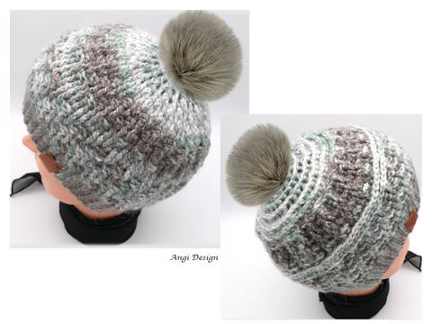 Hochwertige Anleitung für eine bezaubernde Wendehaube zum Selberhäkeln