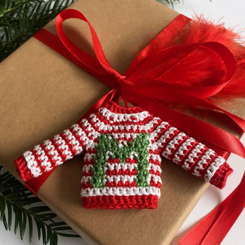 Häkelanleitung Weihnachtspullover Buchstabe (A bis Z) - Bild 3