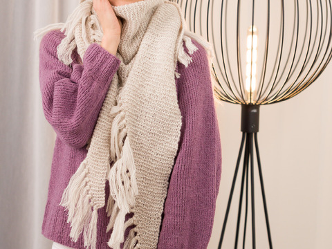 Linda - Dreiecktuch in Natur/Beige