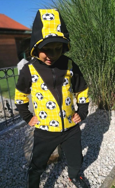 PDF Schnittmuster für eine Kinder Jacke ( Hoodiejacke) in den Größen 92-170