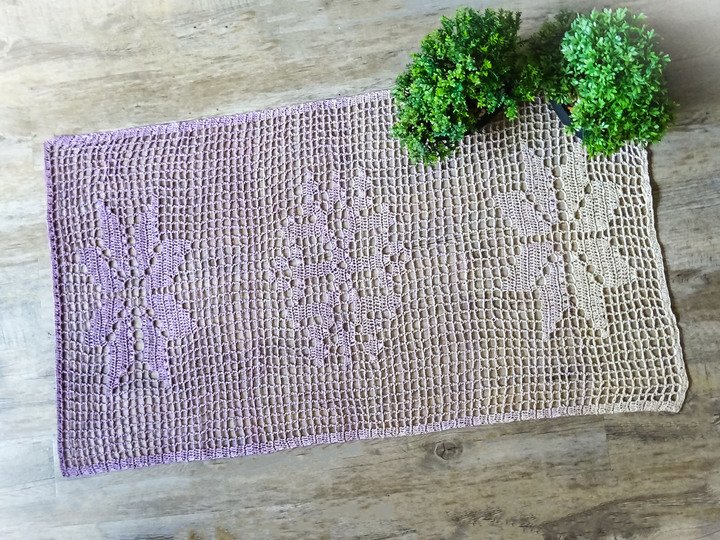 Tischläufer Schneeflocke häkeln