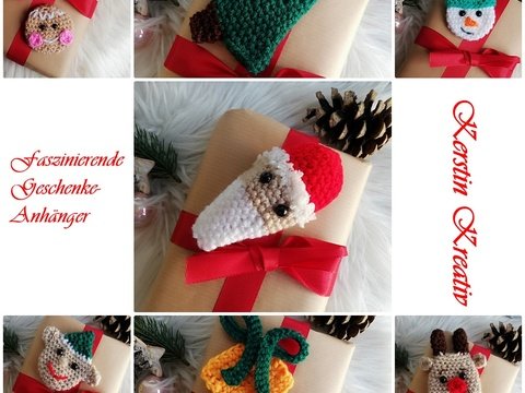 Häkelanleitung Sparpaket 7 Applikationen Geschenkanhänger und Co.