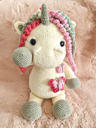 Häkelanleitung Flauschi das Einhorn