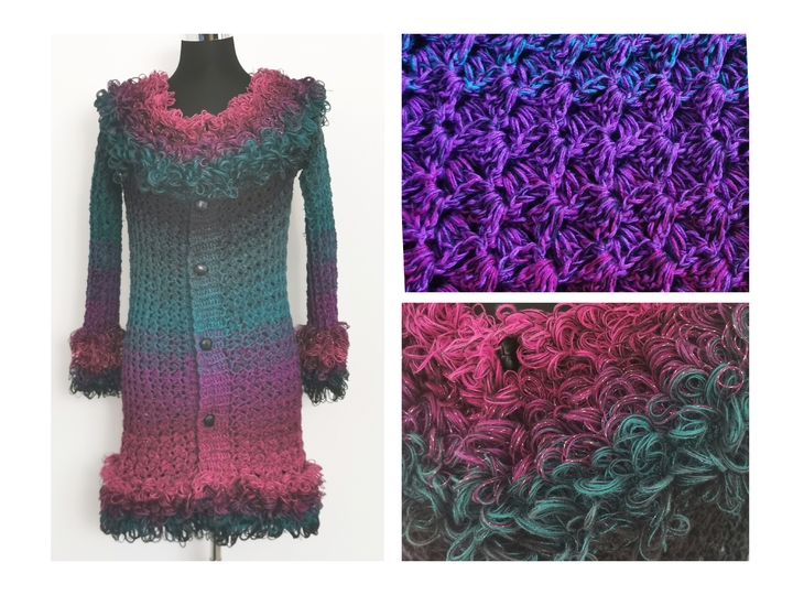 Kuscheljacke/Weste/Mantel Wahewi, Häkelanleitung